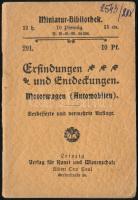cca 1920-1930 Erfindungen und Entdeckungen Motorwagen(Automobilen). Német nyelvű füzetecske.