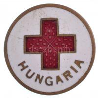 DN Hungaria Vöröskereszt zománcozott fém jelvény tű nélkül. T:2