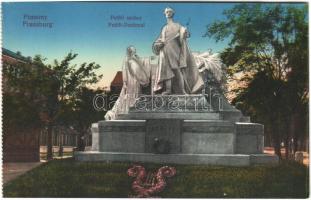 Pozsony, Pressburg, Bratislava; Petőfi szobor / Petőfi-Denkmal / statue (képeslapfüzetből / from postcard booklet)
