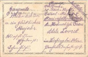 Saint Nicholas. Christmas greeting art postcard. Wenau-Pastell No. 1119.  (EB)