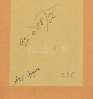 Kósza Sipos László (1943-1989): Álló figura. Pasztell, papír. Jelzett. Hátoldalán feliratozott  Üveg...