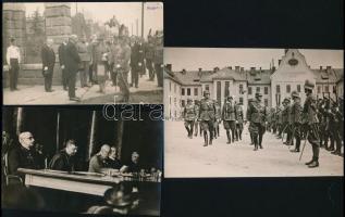 cca 1920-1940 Vegyes katonai fotó tétel, 6 db, változó állapotban, 12x17 cm és 9x14 cm közötti méretben