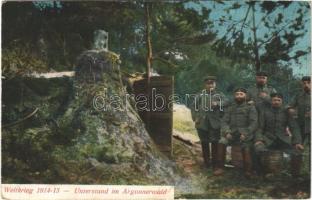 1917 Weltkrieg 1914-15. Unterstand im Argonnerwald / WWI German military shelter + 6. Bayer. Inf. Rgt. 9. Komp (EB)