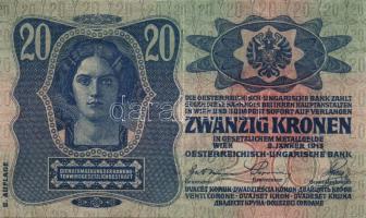 1913. 20K piros "Magyarország" körbélyegzővel T:II-