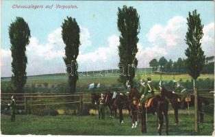 1916 Chevauxlegers auf Vorposten / WWI German military cavalry on outpost (EK)