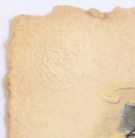 ef.Zámbó (efZámbó) István (1950-): Mechanikus ikon, 2008. Computer print, merített papír, jelzett, s...