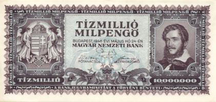 1945. 1000.000P, 1000.000.000P, 10.000.000MP, 10.000BP, 500.000AP T:I- Összesen 6klf!