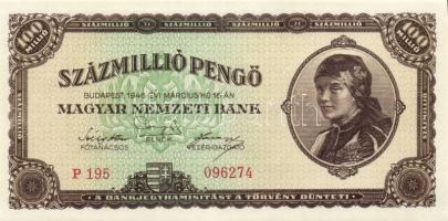 1945. 1000.000P, 1000.000.000P, 10.000.000MP, 10.000BP, 500.000AP T:I- Összesen 6klf!