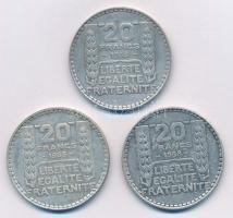 Franciaország 1933. 20Fr Ag + 1938. 20Fr Ag (2x) T:2
France 1933. 20 Francs Ag + 1938. 20 Francs Ag...