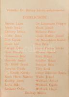 1914 Magyar Építő és Iparművészeti Rajzolók bálja, kitöltött táncrend, kötéstábla belső részén sérül...