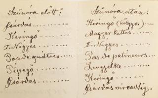 1907 Magyarországi Cukrászok és Rokonszakmabeliek valamint a Segédmunkások Országos Egyletének táncr...