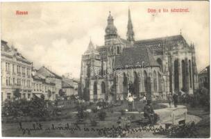 1910 Kassa, Kosice; Dóm a kis sétatérrel. Varga Bertalan kiadása / cathedral, promenade