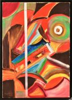 M. Szakács Zoltán (?-): Tukán. Olaj, vászon, jelzett. Hátoldalán autográf felirattal. Fa keretben. 7...