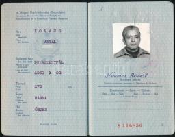 1981 Magyar Népköztársaság által kiállított fényképes kék útlevél nyugatra, török vízummal / Hungarian passport