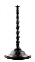 Esztergált art deco fekete lámpa talp. Szétszedhető d: 30 cm, 52 cm