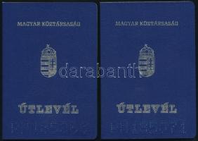 1995 Magyar Köztársaság által kiállított fényképes útlevél, 2 db / Hungarian passports