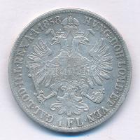 Ausztria 1858V 1Fl Ag "Ferenc József" T:2- ph. 
Austria 1858V 1 Florin Ag "Franz Jos...
