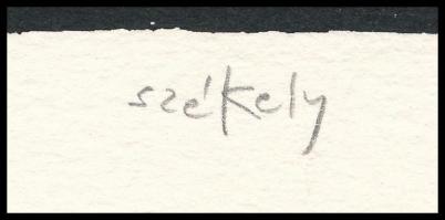 Székely Pierre (1923-2001): Hommage á Pátkai. Litográfia, papír, jelzett, számozott (2/50). Az 1987-...