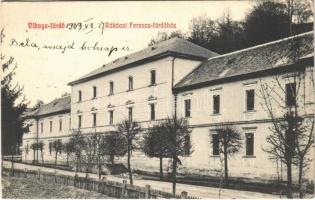 1909 Vihnye, Vihnyefürdő, Kúpele Vyhne; Rákóczi Ferenc fürdőház. Joerges 190. / spa, bath (EK)