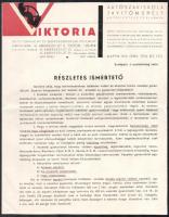 cca 1930 Bp., Viktória Autószakiskola Javítóműhely - Autók vétele és eladása, részletes ismertető