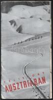 cca 1930-1940 Téli sport Ausztriában, képekkel illusztrált prospektus, borítógerincen szakakdással