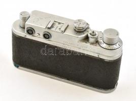 cca 1950 Zorkij-1C távmérős fényképezőgép, eredeti bőr tokjában, működőképes állapotban Industar22 o...