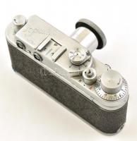 cca 1950 Zorkij-1C távmérős fényképezőgép, eredeti bőr tokjában, működőképes állapotban Industar22 o...