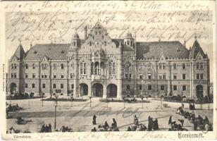 1905 Kecskemét, Városháza, piac. Komor Gyula kiadása (EK)