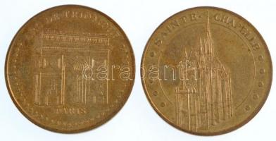 Franciaország DN 2xklf fém emlékérem (34mm) T:2 France ND 2xdiff metal medallions (34mm) C:XF