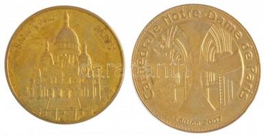 Franciaország DN 2xklf fém emlékérem (34mm) T:2 France ND 2xdiff metal medallions (34mm) C:XF