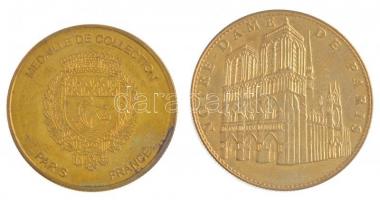 Franciaország DN 2xklf fém emlékérem (34mm) T:2 France ND 2xdiff metal medallions (34mm) C:XF
