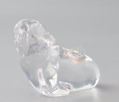 Royal Doulton üveg rozmár, jelzett, kis kopásokkal, 7x8 cm