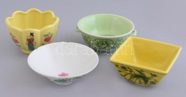 4 db japán porcelán tálka, matricásak, aljukon jelzéssel, egyiken kis kopásokkal, m: 3,5 cm, 4 cm, 5 cm