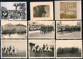 1940 Bevonulás Erdélybe, főként Marosvásárhely, 43 db fotó, 8,5×6 cm