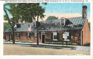 Fredericksburg (Virginia), original law Office of James Monroe, fifth President of U.S.A.