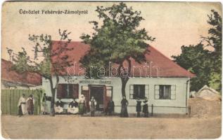 1915 Zámoly, Wessely Ignátz üzlete (EB)