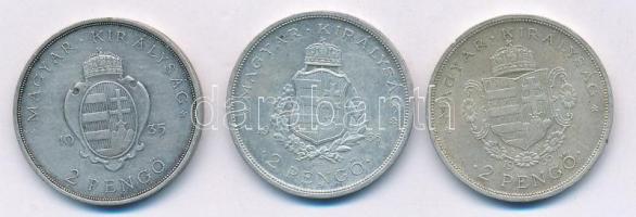1935. 2P Ag "Pázmány" + 1935. 2P Ag "Rákóczi" + 1936. 2P Ag "Liszt Ferenc&q...