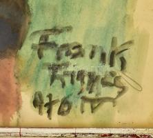 Frank Frigyes (1890-1976): Virágcsendélet. Akvarell, ceruza, papír, jelzett. Üvegezett fa keretben. ...