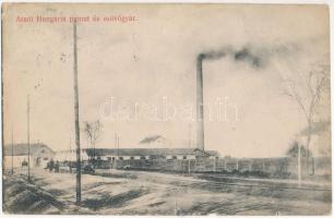 1912 Arad, Hungária pamut és szövőgyár. Grün Manó kiadása / cotton and weaving factory  (EB)