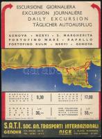 cca 1930 Olaszországi utazási prospektus a Wagons-lits iroda áraival