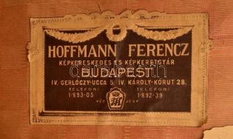 Csulak Elemér (1887-?): Őszi erdő, 1943. Pasztell, karton. Jelzett. Üvegezett, dekoratív korabeli fa...