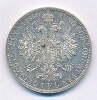 Ausztria 1860A 1Fl Ag "Ferenc József" T:1- 
Austria 1860A 1 Florin Ag "Franz Joseph&...