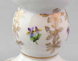 Kaiser porcelán gyertyatartók, 2 db, kézzel festett/matricás, jelzettek, hibátlan, m: 5 cm, 8,5 cm