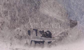 Ezüst(Ag) szervírozó kanál, jelzett, h: 31 cm, nettó: 146 g