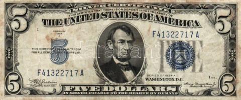 USA/Silver Certificate 1934A 5$ T:II/III