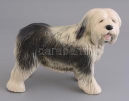 Coopercraft angol porcelán kutya, kézzel festett, jelzett, hibátlan, 18x20 cm