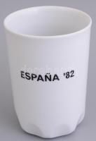 1982 4 db Zsolnay spanyol futball VB pohár, matricás, jelzett, hibátlan, m: 12 cm