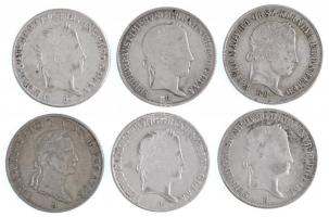 1834B 20kr Ag "Ferenc" + 1840B 20kr Ag "V. Ferdinánd" + 	
1844B 20kr Ag "V...