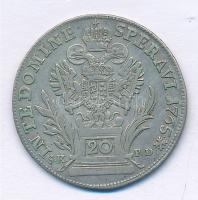 1765BN / SK-PD 20kr Ag "Lotharingiai Ferenc" (6,57g) T:2- Hungary 1765BN / SK-PD 20 Kreuze...