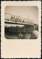 1934 Jászberény, Vasúti híd a Zagyva felett 6x9 cm